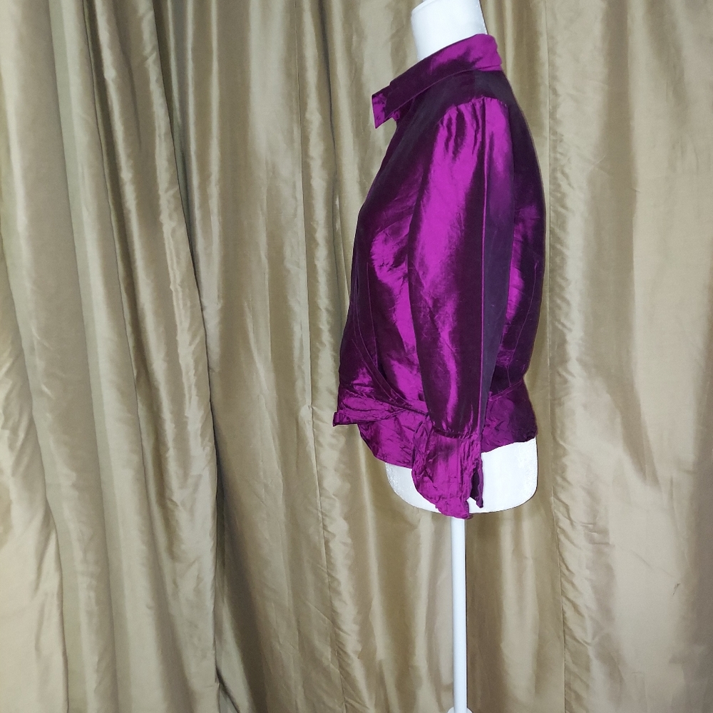 S.L.B. 100% silk wrap top size 12 - Picture 3 of 10